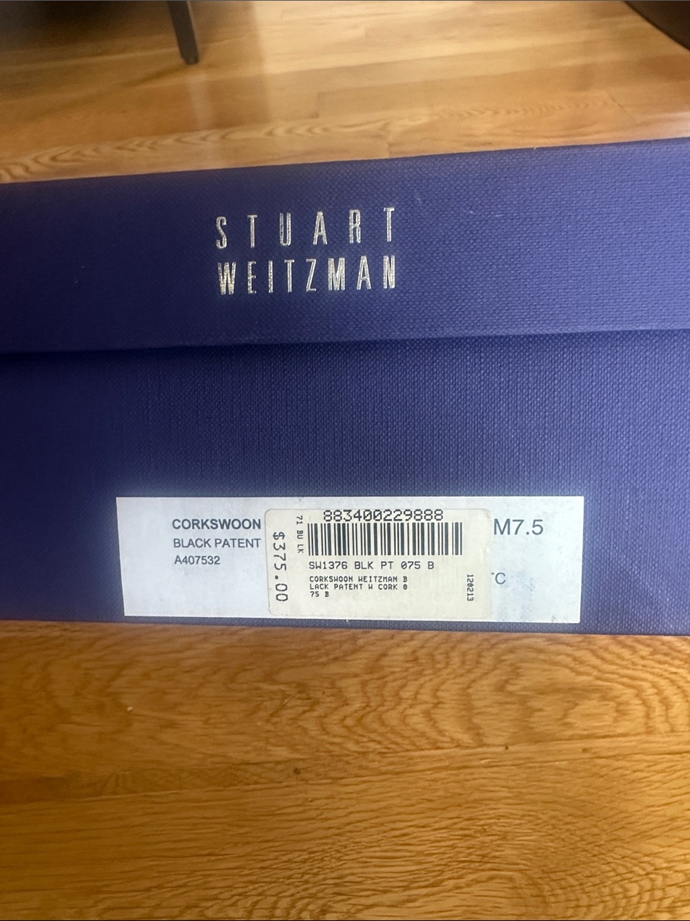Stuart Weitzman Corkswoon Black Patent Cork Wedge Pumps Heels Sz 7.5 NIB - Picture 5 of 5